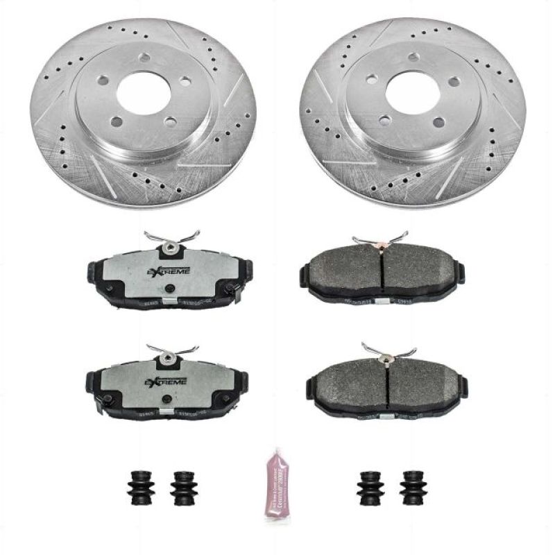 PowerStop Rear Z26 Street Warrior Brake Kit for 11-14 Ford Mustang - OneFastShop