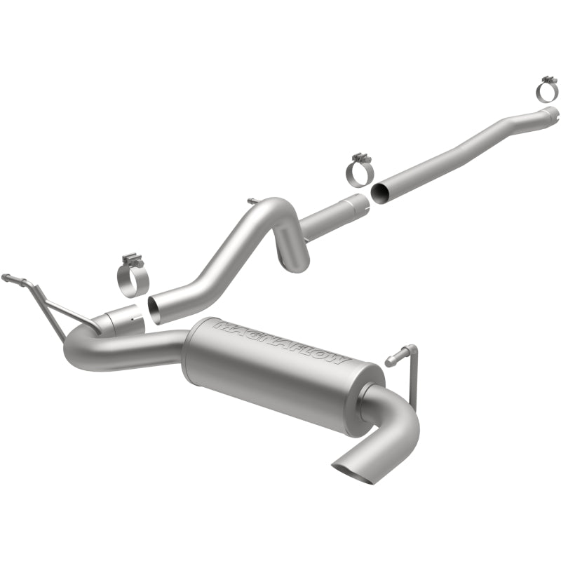 Magnaflow Cat-Back Performance Exhaust for 12-14 Jeep Wrangler 4dr Single Straight Rear P/S Exit Stainless Steel - OneFastShop