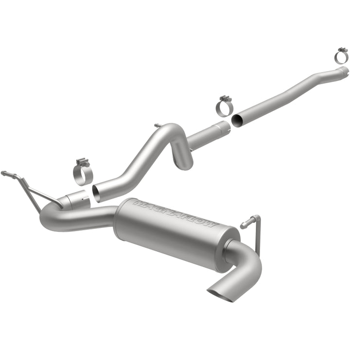 Magnaflow Cat-Back Performance Exhaust for 12-14 Jeep Wrangler 4dr Single Straight Rear P/S Exit Stainless Steel - OneFastShop