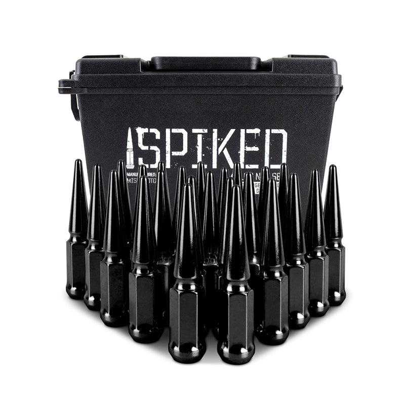 Mishimoto Steel Spiked Lug Nuts M14 x 1.5 24-Piece Set Black