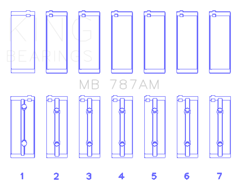 King Engine Bearings Main Bearing Set Size STD for Toyota 5ME 5MGE 7MGE 7MGTE Compatible with 1981-1992 Celica Cressida Supra