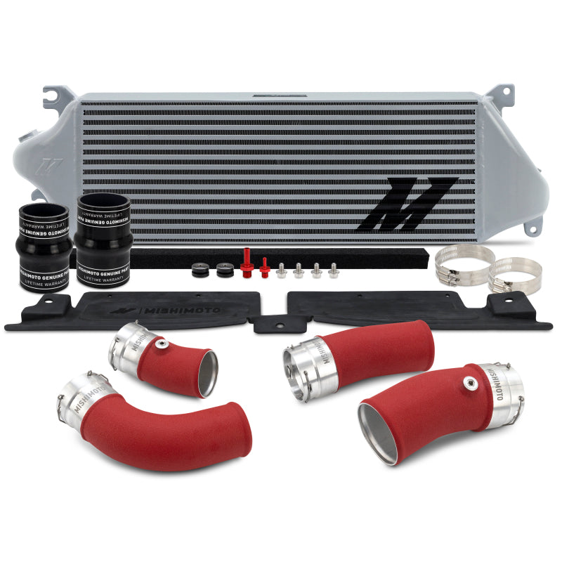 Mishimoto Performance Intercooler Kit - Toyota Tacoma 2024-2026 - Silver Core - Red Pipes