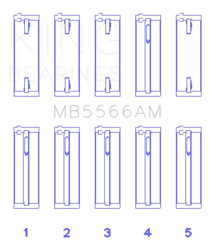 King Engine Bearings Main Bearing Set for Audi A4 1.8L AEB Size STD