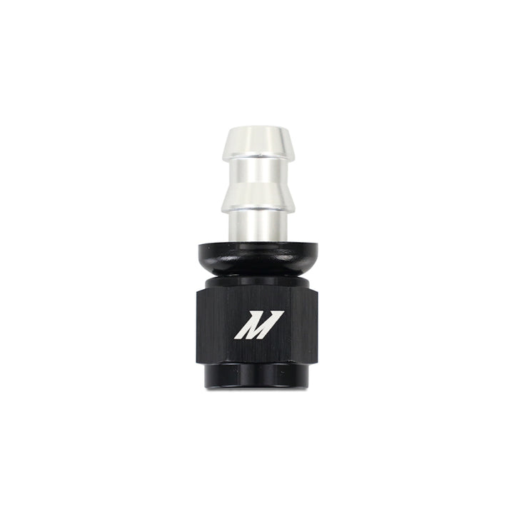 Mishimoto 6AN Straight Push Lock Fitting Silver Black - OneFastShop