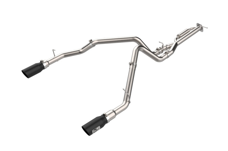 aFe Vulcan Series 3 in. to 3-1/2 in. Stainless Steel Cat-Back Exhaust System for 2021–2024 Ford F-150 – Black - OneFastShop