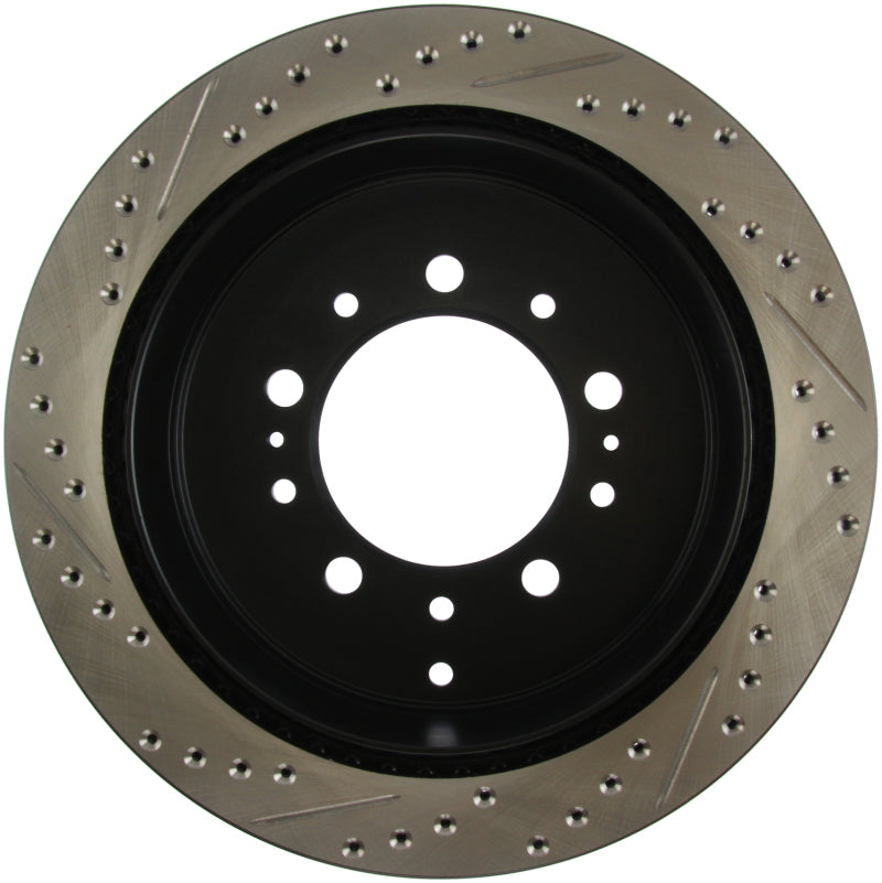 Stoptech Slotted & Drilled Sport Brake Rotor for Toyota Sequoia, Tundra, Lexus LX570, Land Cruiser 2007-2022 - OneFastShop