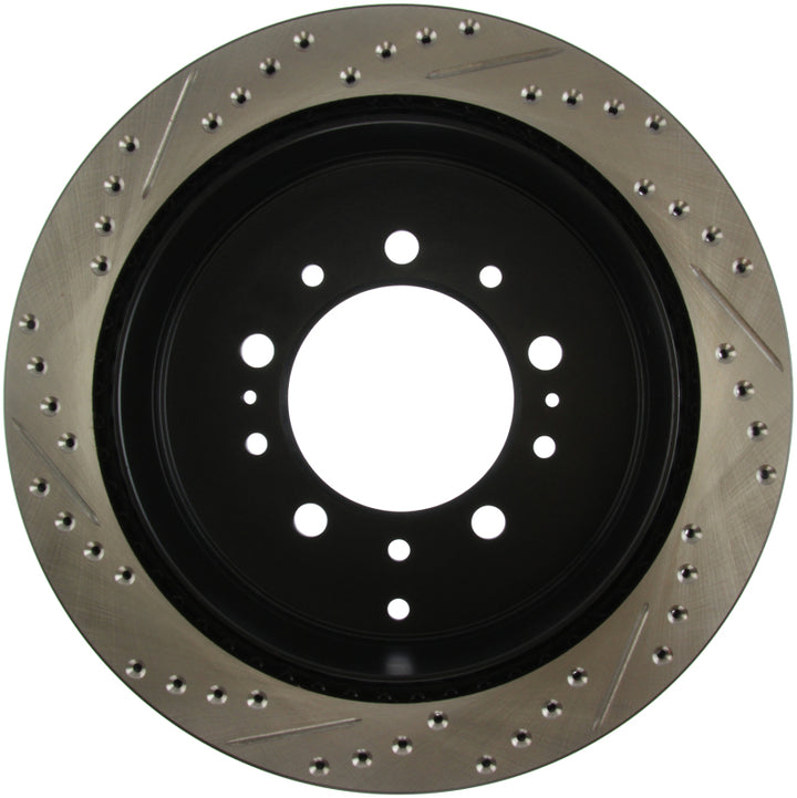 Stoptech Slotted & Drilled Sport Brake Rotor for Toyota Sequoia, Tundra, Lexus LX570, Land Cruiser 2007-2022 - OneFastShop