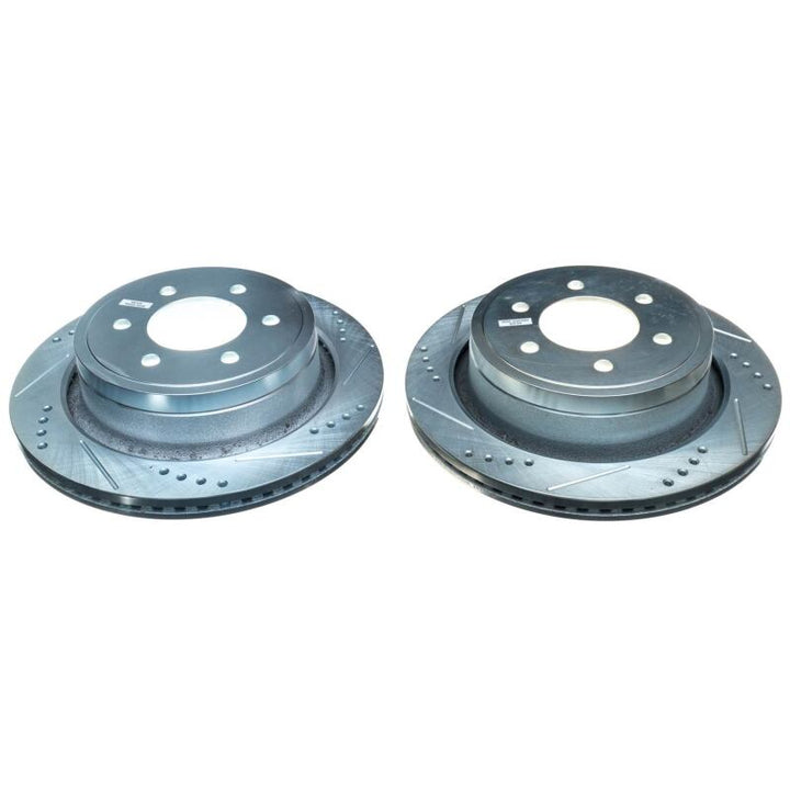 PowerStop Rear Evolution Drilled & Slotted Rotors - Pair for 12-18 Ford F-150 - OneFastShop