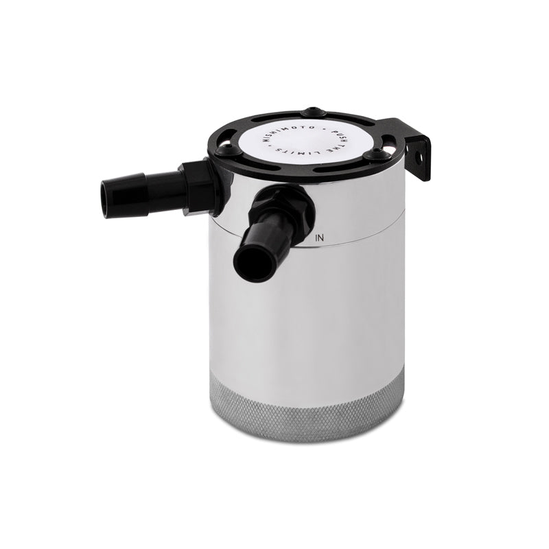 Mishimoto Compact Baffled Oil Catch Can 2-Port Polished - OneFastShop
