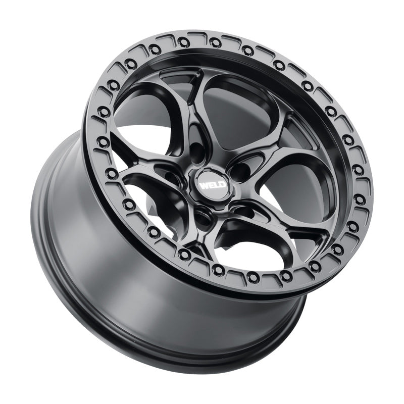 Weld Off-Road W901 17X9.0 Ledge Beadlock Wheel – 5X127 Bolt Pattern ET-12 Offset BS4.50 Satin Black 71.5 (71.5)