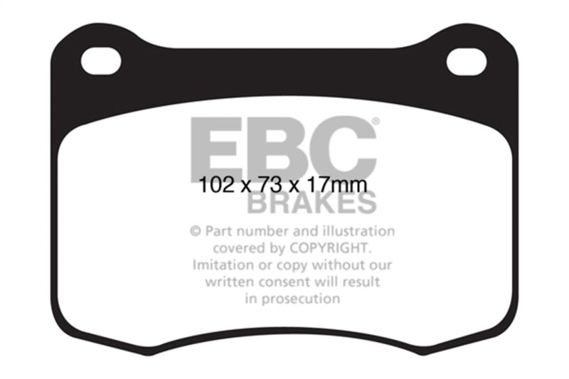 EBC Yellowstuff Rear Brake Pads for 08-14 Lexus IS-F 5.0 - OneFastShop