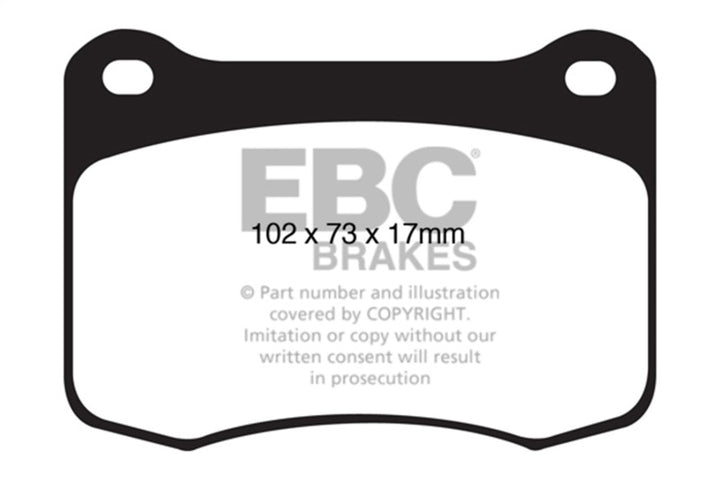 EBC Yellowstuff Rear Brake Pads for 08-14 Lexus IS-F 5.0 - OneFastShop