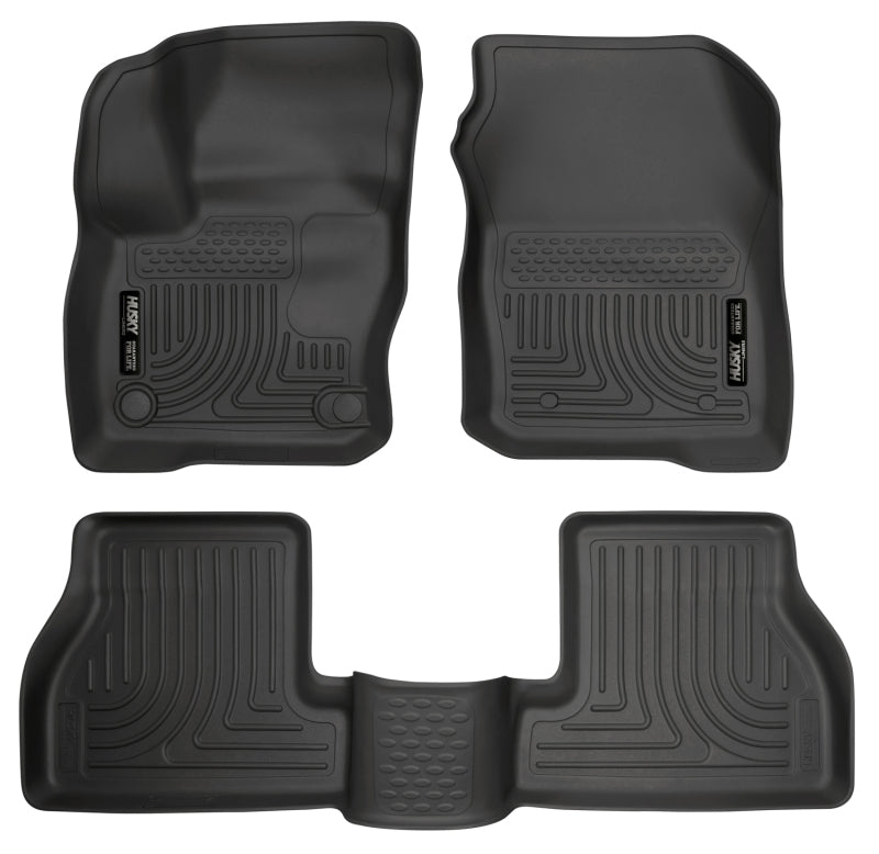 Husky Liners WeatherBeater Front & 2nd Row Floor Liners - Ford Focus RS (2016-2018) - Black