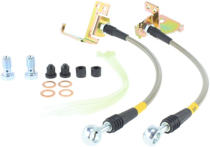 Stoptech Stainless Steel Rear Brake Lines for Mustang V6/V8/GT500 (05-08, 07-09) - OneFastShop