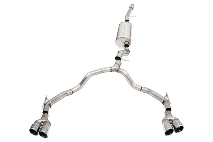 CORSA Performance 2021-2023 Suburban/GMC Yukon XL 6.2L 4WD Dual Rear 3/2.75in Sport Cat-Back DW 4in Pol Tips