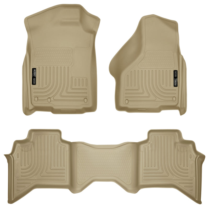 Husky Liners WeatherBeater Combo Tan Floor Liners for 03-08 Dodge Ram 1500/2500/3500 Quad Cab - OneFastShop