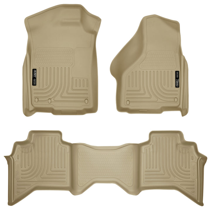 Husky Liners WeatherBeater Combo Tan Floor Liners for 03-08 Dodge Ram 1500/2500/3500 Quad Cab - OneFastShop
