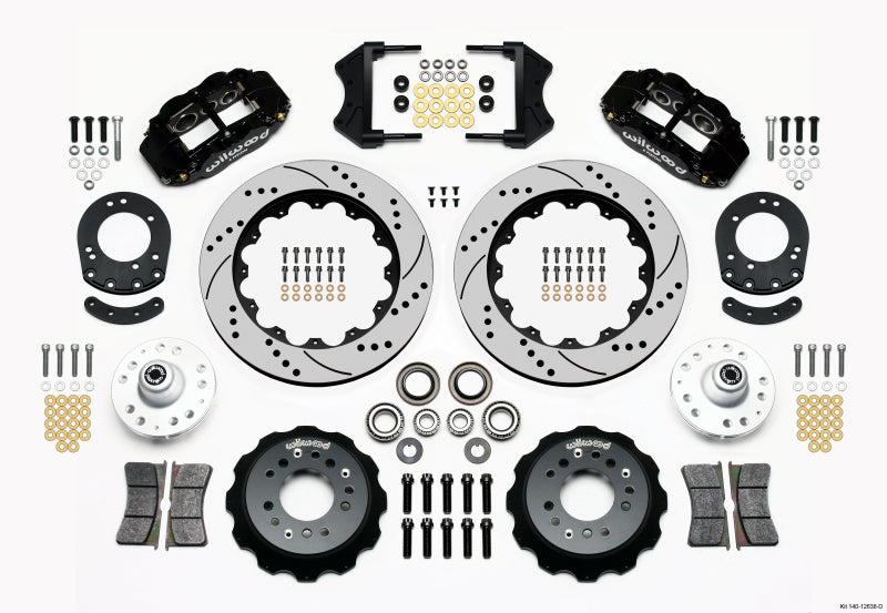 Wilwood Narrow Superlite 6R Front Hub Kit 14.00in Drilled for 1965-1969 Ford Mustang Drum Spindle - OneFastShop