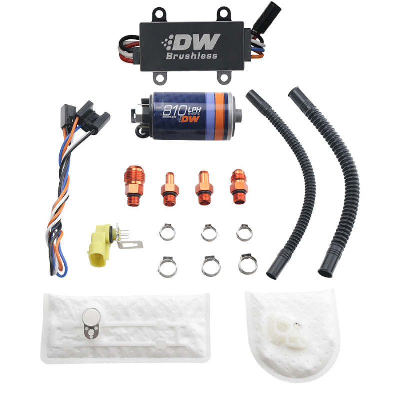 DeatschWerks DW810 Brushless 810lph In-Tank Fuel Pump with 9-1002 Kit and Dual Speed Controller