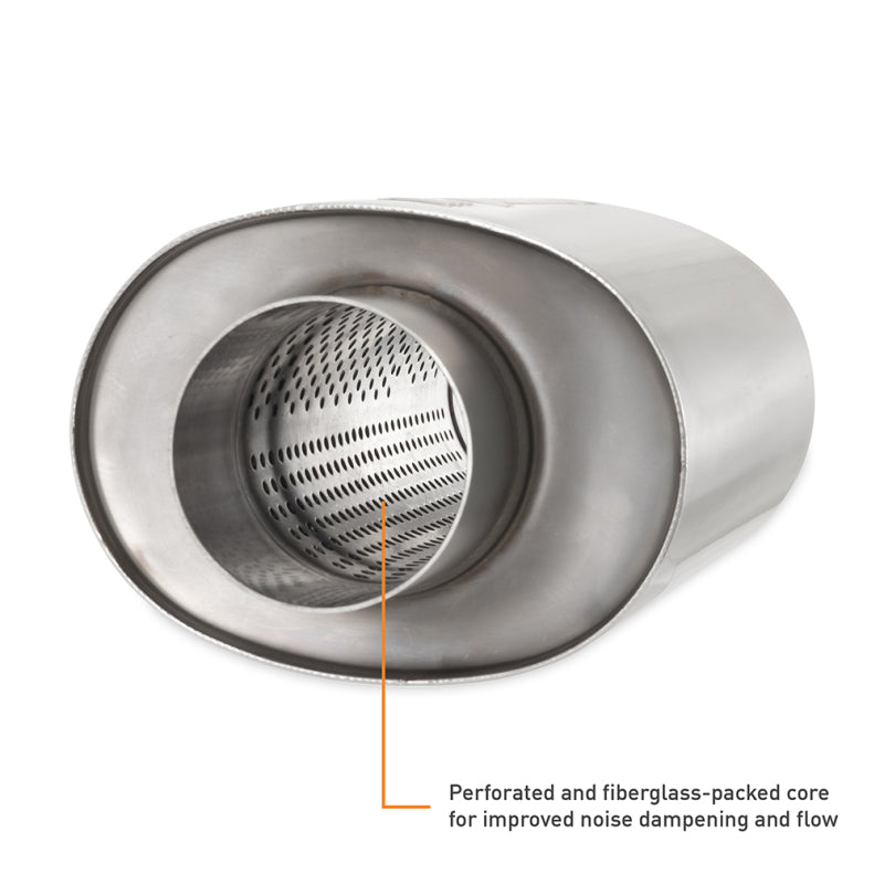 Universal Resonator 2.5in Inlet Outlet Brushed Finish