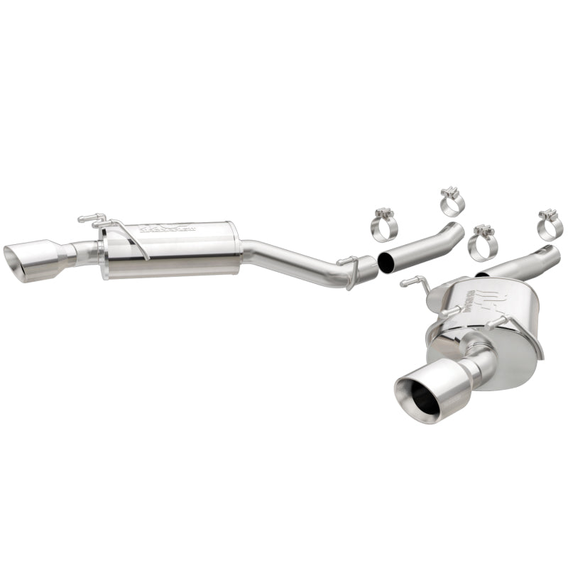 MagnaFlow Axle-Back Stainless Dual Split 4in Polished Tips for 10-15 Chevrolet Camaro Convert 3.6L V6 - OneFastShop