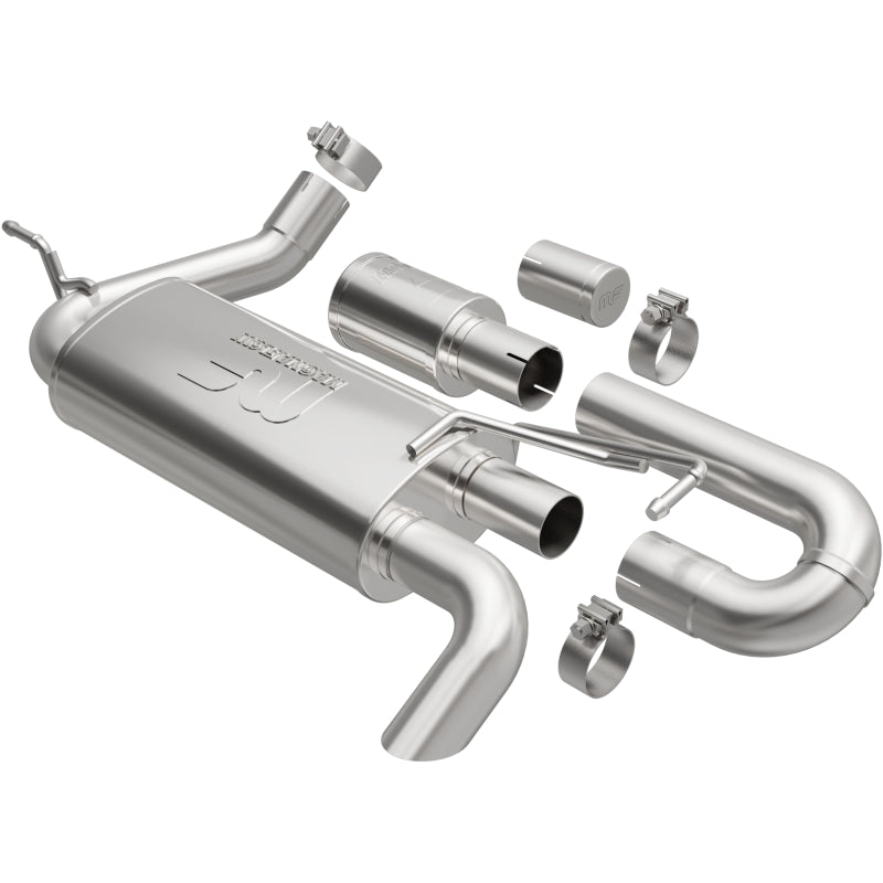 MagnaFlow Overland Series Axle-Back Exhaust - Jeep Wrangler JK 3.6/3.8L V6 2007-2018 - High-Clearance Tailpipe