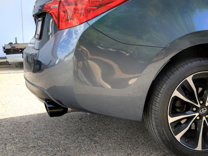 aFe 14-19 Toyota Corolla Takeda 2.5Inch 304SS Axle-Back Exhaust With Black Tip