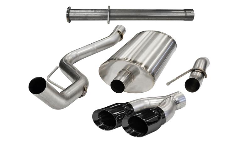 Corsa Black Xtreme Cat-Back Exhaust for 2011–2014 Ford F-150 Raptor 6.2L 133in - OneFastShop