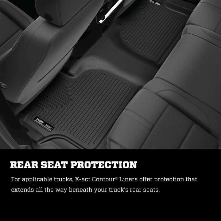Husky Liners X-act Contour Rear Floor Liner Black for 2004-2008 Ford F-150 SuperCrew Cab Pickup