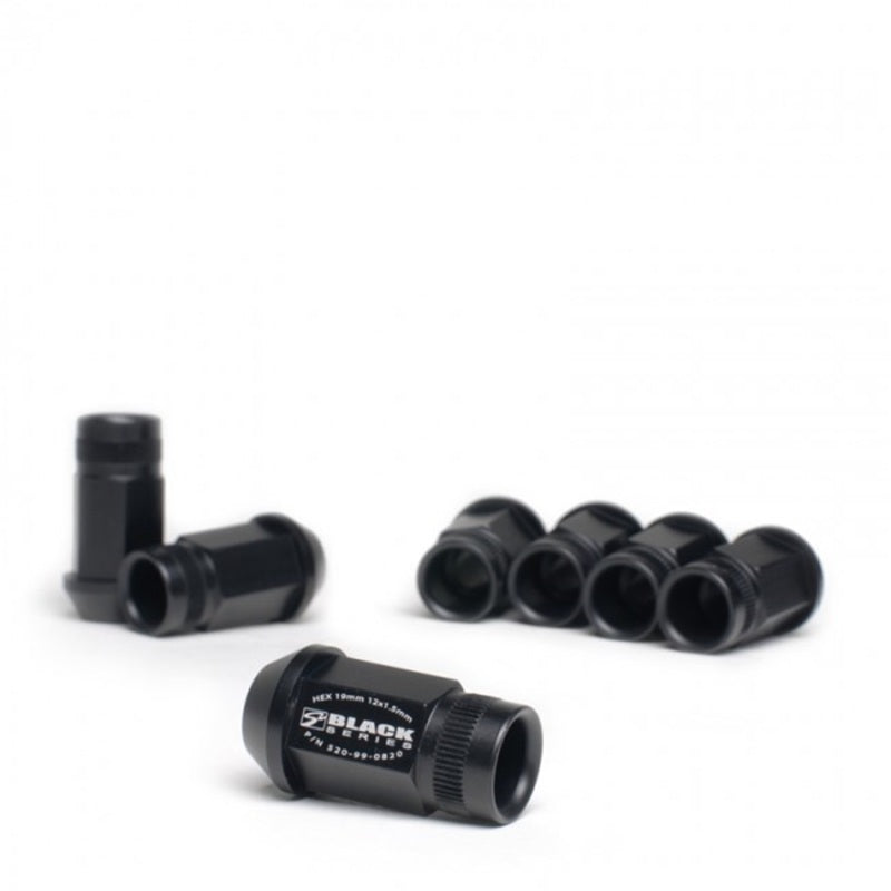 Skunk2 12 x 1.5 Forged Lug Nut Set Black Series 16 Pcs Compatible with Honda Acura Mitsubishi Toyota