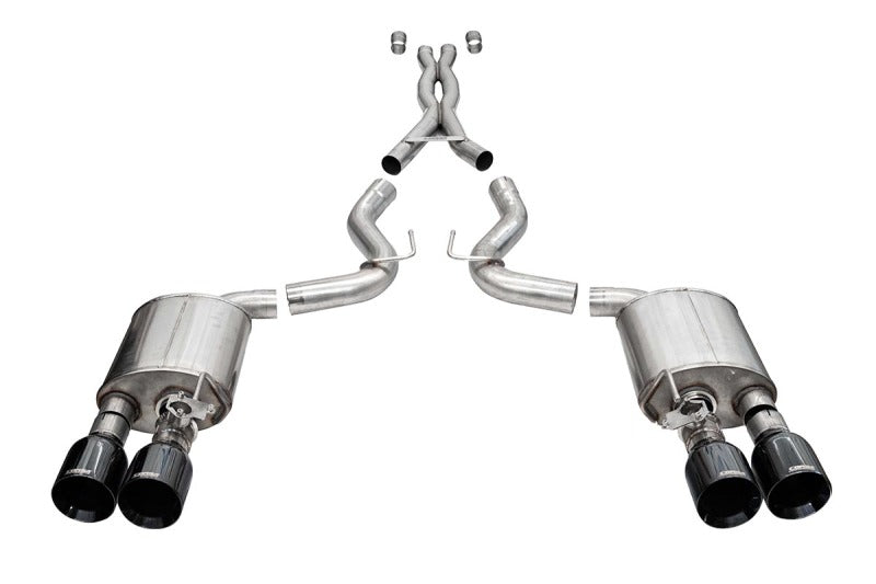 Corsa Xtreme Active Cat-Back Exhaust with Black Pro Tips - Ford Mustang Shelby GT500 2020-2022