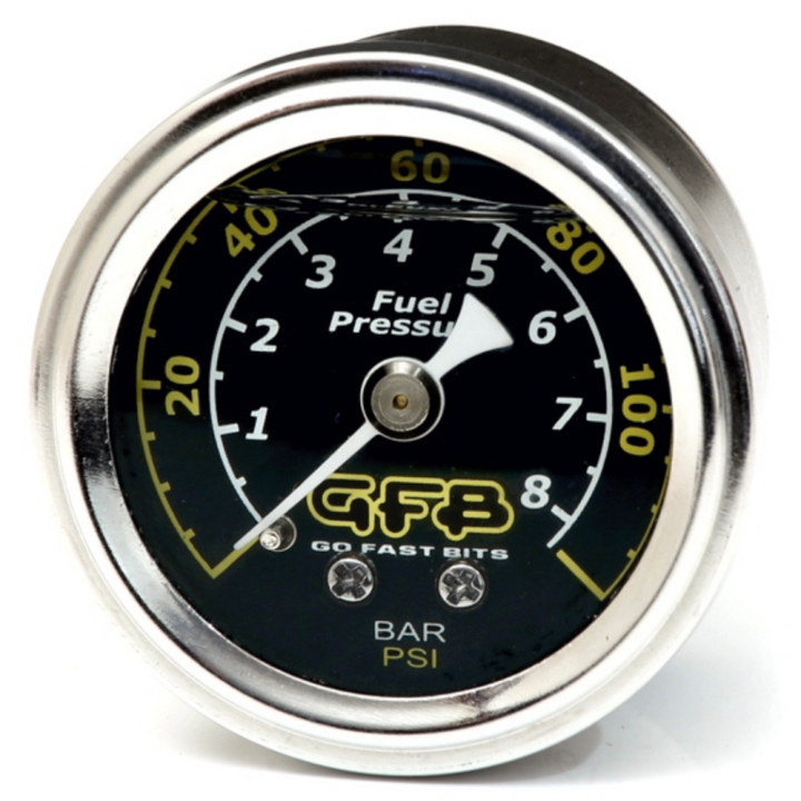 Go Fast Bits Fuel Pressure Gauge 40mm 1-1/2in 1/8MPT Thread 0-120PSI Suits 8050/8060