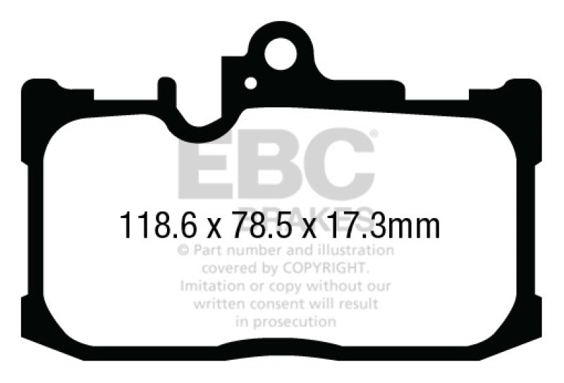 EBC Redstuff Front Brake Pads - Lexus GS350, RC200t, RC300 2013-2022