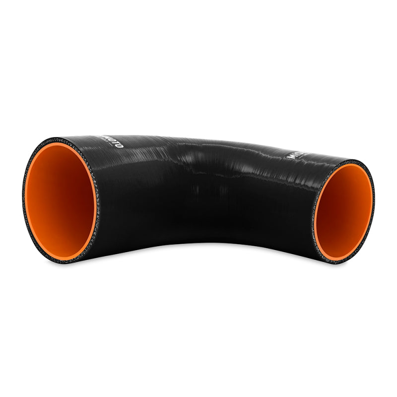 Mishimoto Silicone 90Deg Reducer Coupler 3in to 4in Black