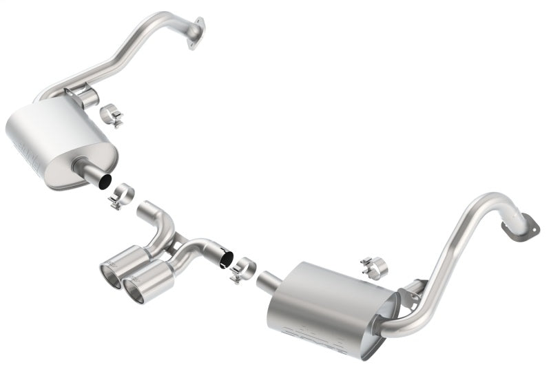 Borla Dual Center Rear Exit Catback Exhaust System - Porsche Cayman/Boxster (981) RWD - 14-15