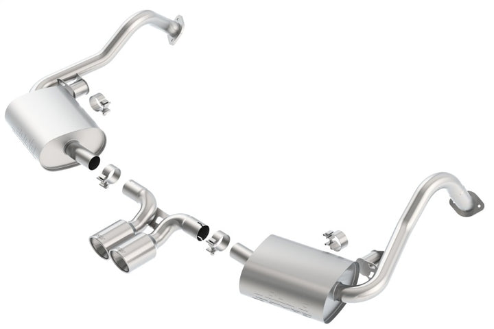 Borla Dual Center Rear Exit Catback Exhaust System - Porsche Cayman/Boxster (981) RWD - 14-15