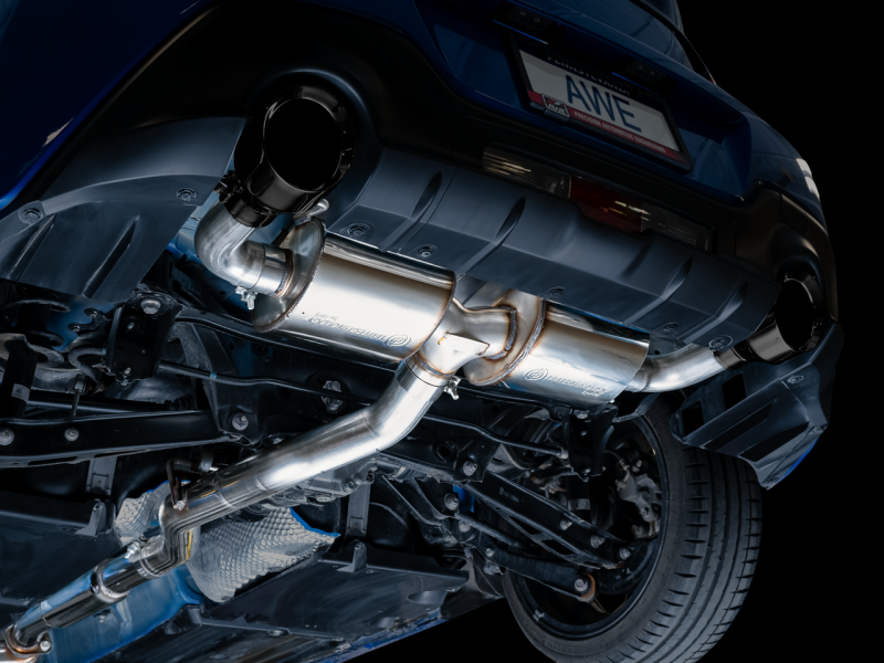 AWE Subaru BRZ/ Toyota GR86/ Toyota 86 Touring Edition Cat-Back Exhaust- Diamond Black Tips.