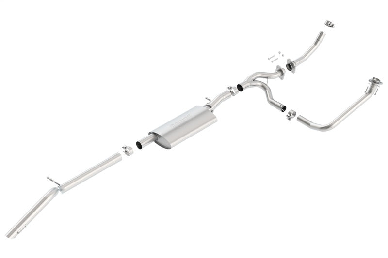 Borla Exhaust System with Turn Down Tip for 12-15 Jeep Wrangler 3.6L V6