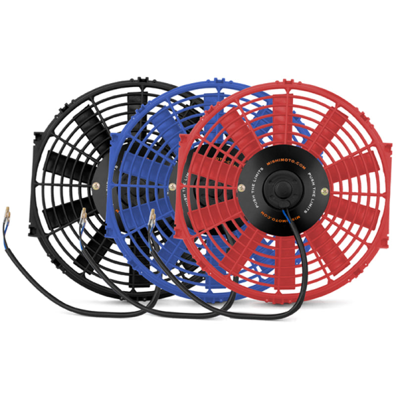 Mishimoto Electric Fan 12" Red 12V - Slim Design for Efficient Cooling - OneFastShop