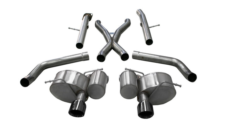 Corsa Dual Rear Xtreme Cat-Back Exhaust 2.75in - Black PVD TipFinish (2012-21 Jeep Grand Cherokee SRT)