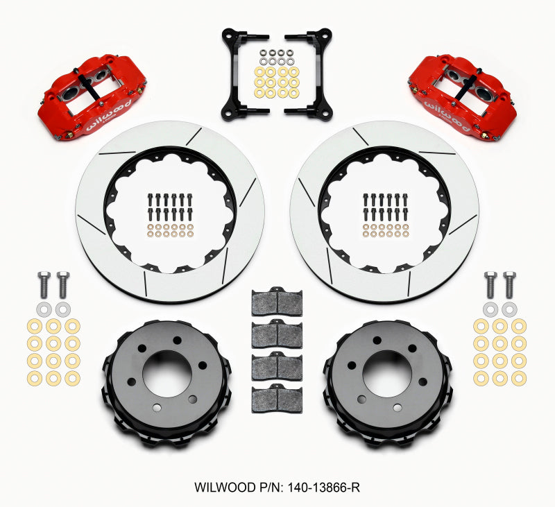 Wilwood Narrow Superlite 4R Rear Truck Kit 14.25in Red for 2012-2015 Ford F150 (6 Lug) - OneFastShop
