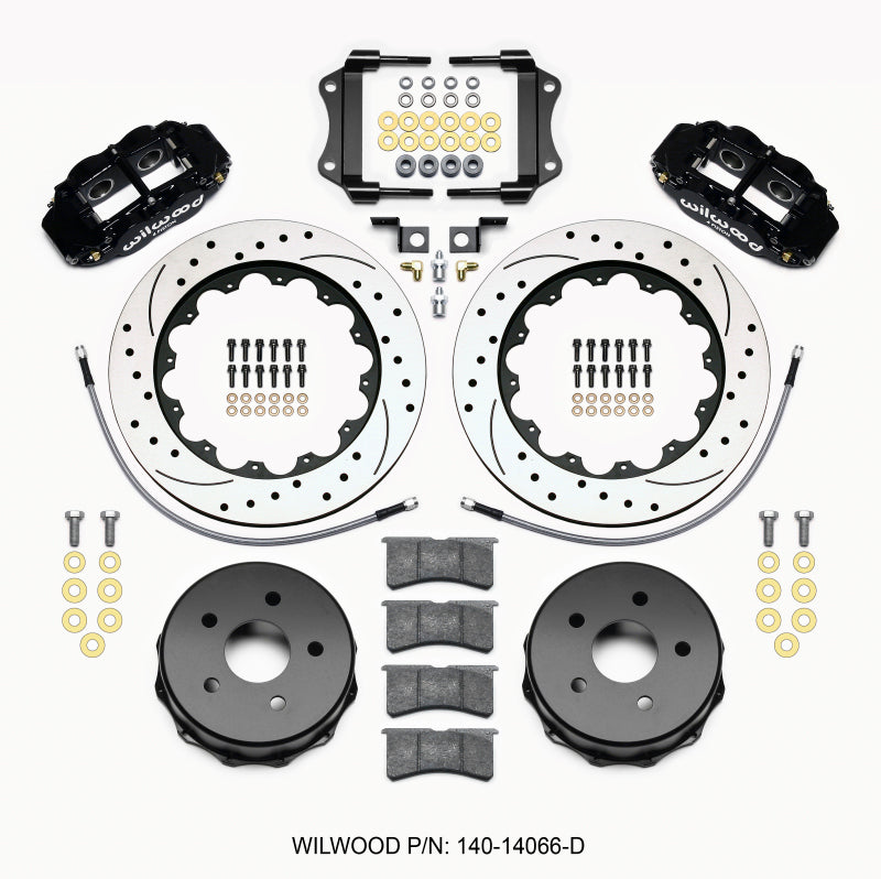 Wilwood Narrow Superlite 4R Rear Kit 14.00in Drilled 2007-2015 Jeep Wrangler JK - OneFastShop