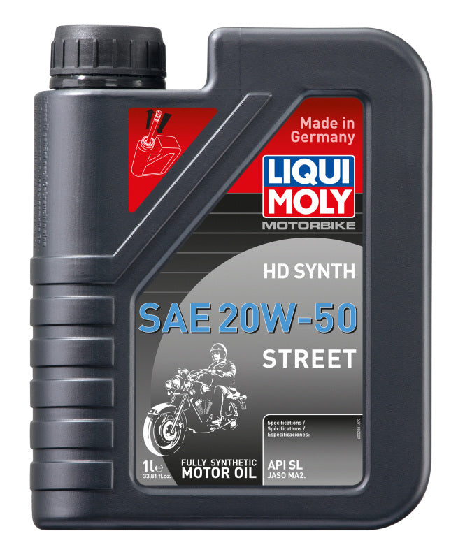 LIQUI MOLY 1L Motorbike HD Synth SAE 20W50 Street Oil for Harley-Davidson 1999-2022 and ATK 2011-2014 Models