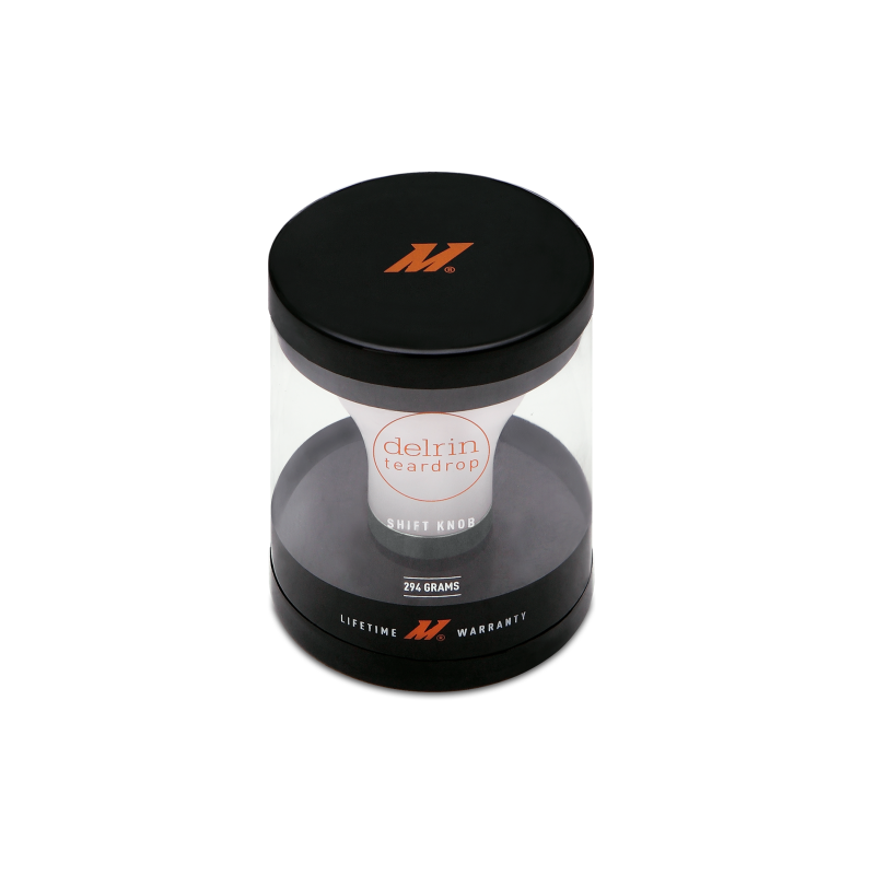 Mishimoto Teardrop Shift Knob with Stainless Steel Core - White - OneFastShop