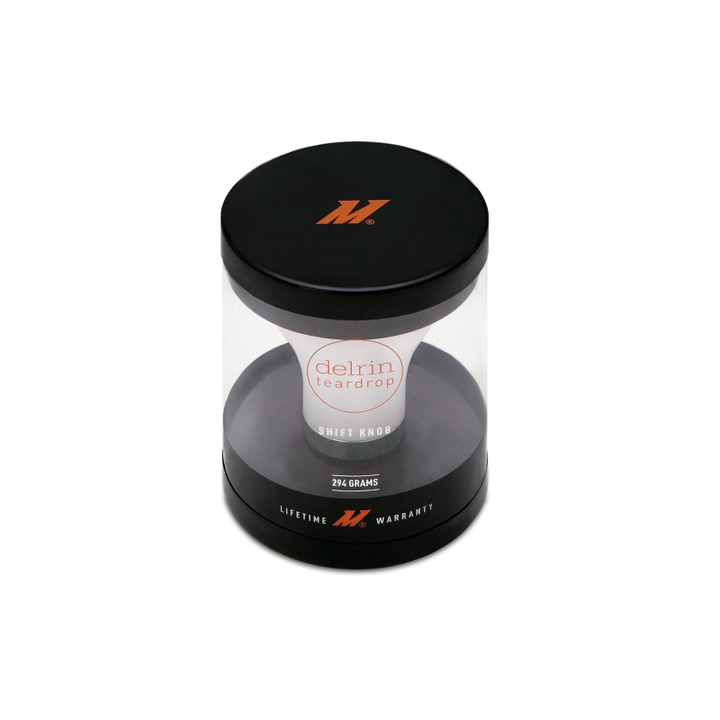 Mishimoto Teardrop Shift Knob with Stainless Steel Core - White - OneFastShop