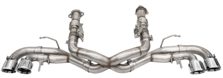 CORSA Performance 3in Xtreme Cat-Back Exhaust 4.5in Pol Quad Tips for 2020-2023 Chevrolet Corvette C8 - Integrates Stock AFM Valve