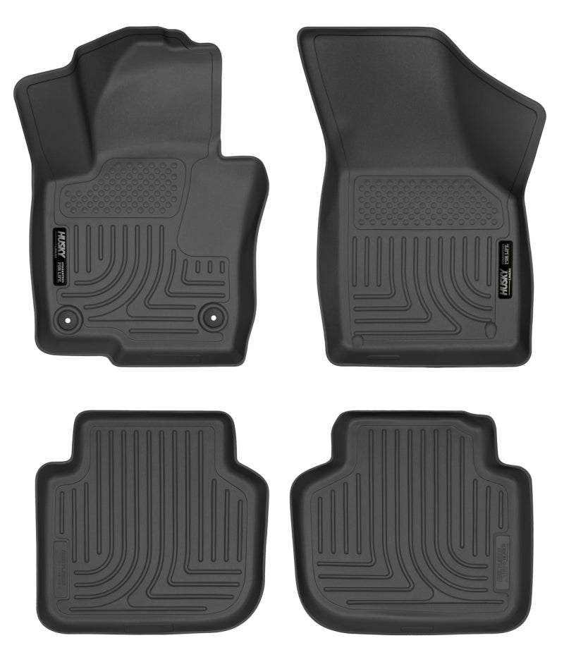 Husky Liners WeatherBeater Front & 2nd Seat Floor Liners - Volkswagen Passat (2012-2022) - Black