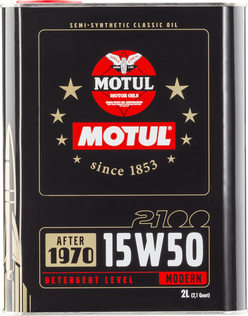 Motul Classic 2100 Semi-Synthetic Engine Oil 15W50 10x2L - OneFastShop