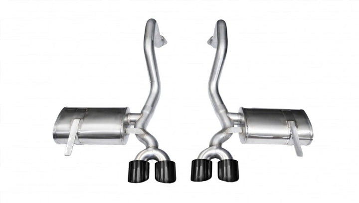 Corsa Black Xtreme Axle-Back Exhaust for Chevrolet Corvette C5 Z06 5.7L V8 - OneFastShop