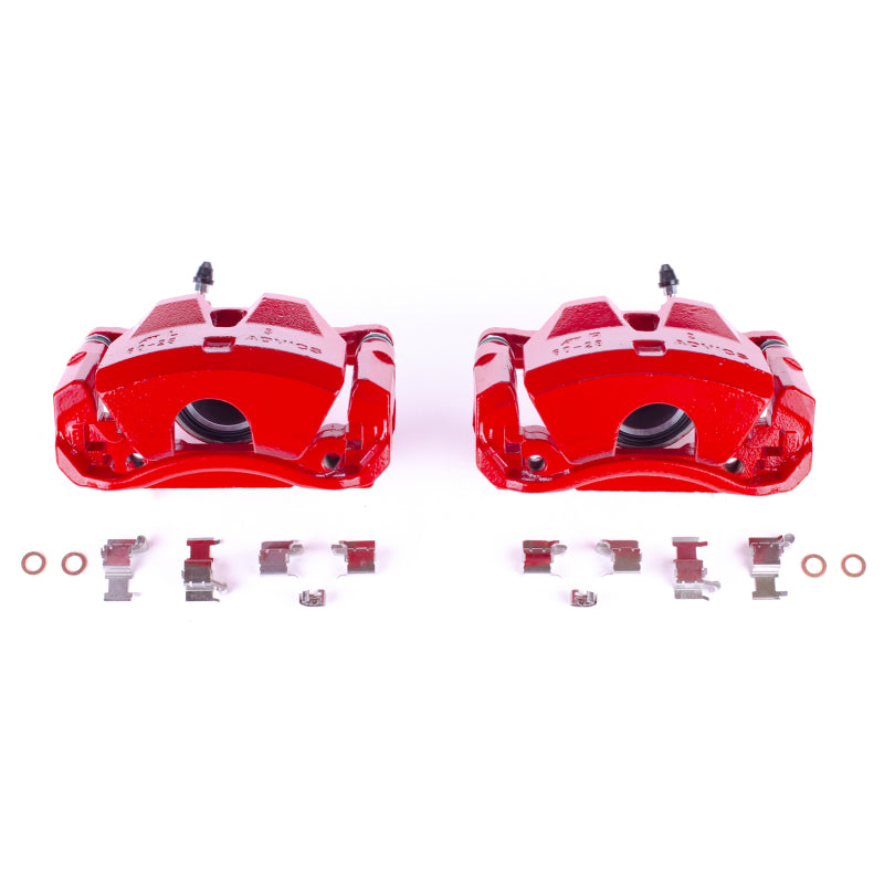 PowerStop Red Brake Calipers - Front, Lexus IS250 2007-2010, Pair w/ Brackets